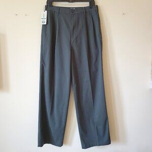 Dockers Women's Olive Green High Wide Comfort Stretch Pleated Chino Pants SZ 29